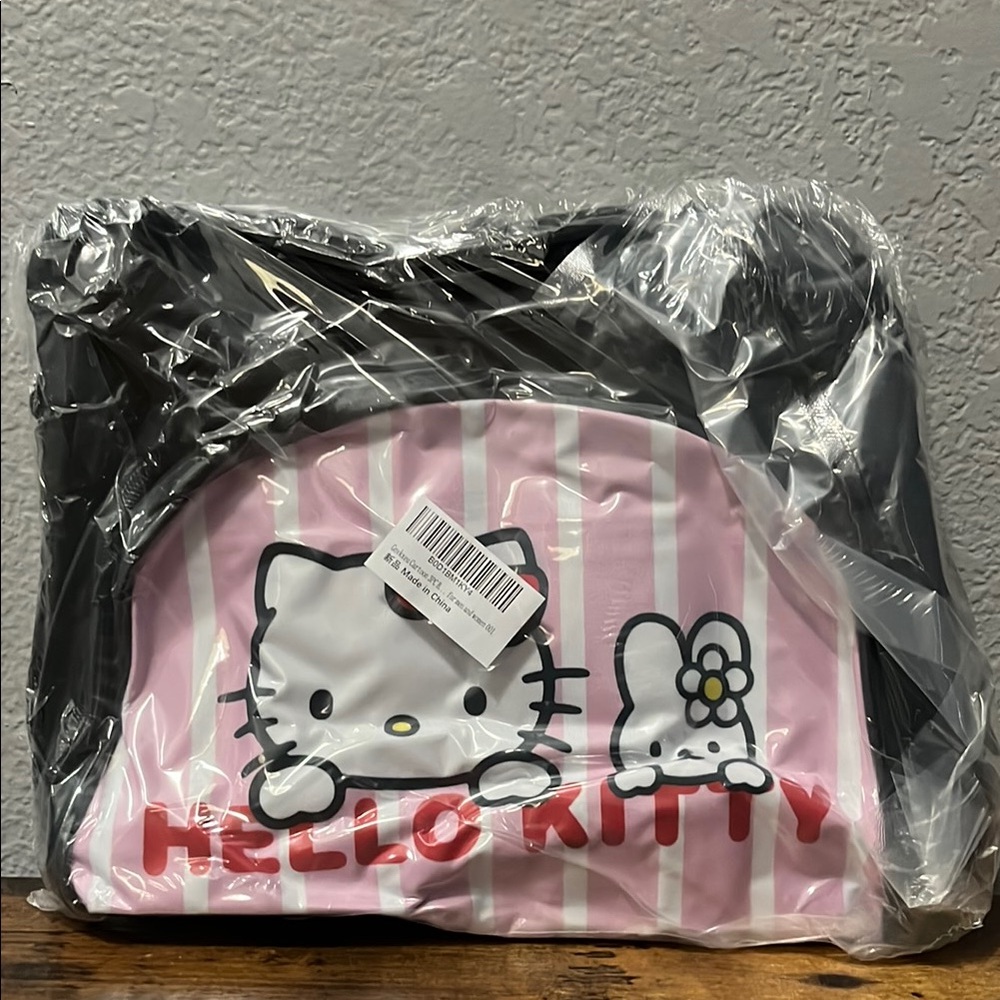 Hello Kitty Pink and Black 3 piece set/ Backpack, lunch pack / pencil case NWT